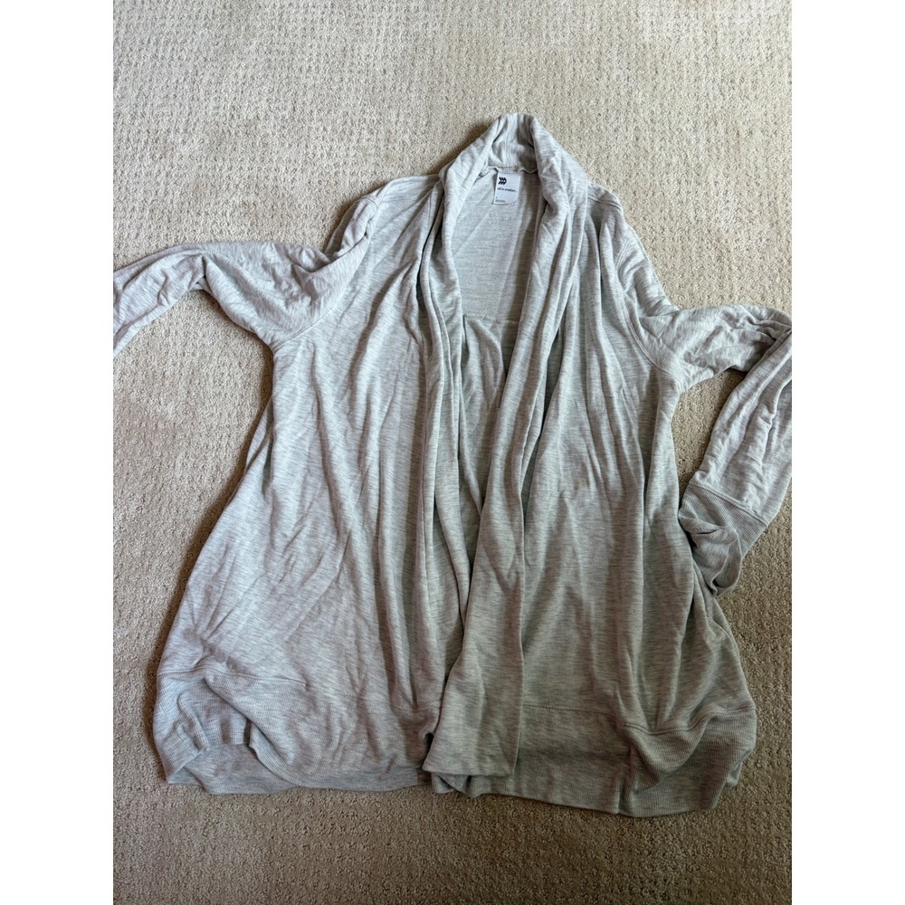 All In Motion Cardigan Women L Tan Modal Blend Open Front Wrap